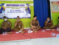 Bhabinkamtibmas Saninten Hadiri Musyawarah Desa