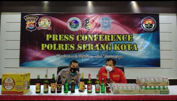Operasi Bina Kusuma, Polres Serang Kota Situng Ribuan Botol Miras