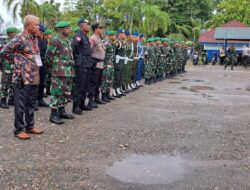 Sambut Kunjungan Panglima TNI dan Kapolri, Dandim Mimika Pimpin Apel Gabungan