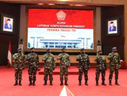 Panglima TNI Terima Laporan Kenaikan Pangkat 34 Perwira Tinggi