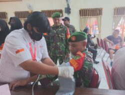Personel Kodim 1710/Mimika Donor Darah Sambut HUT Basarnas ke-51