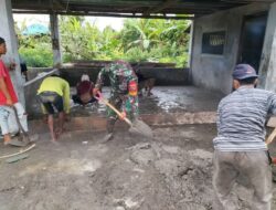 Babinsa Koramil 1710-07/Mapurujaya Bangun Masjid Bersama Warga