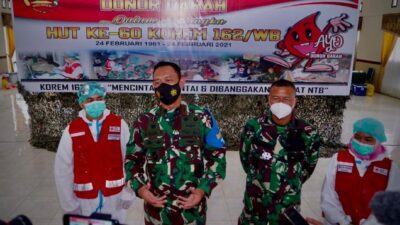 Korem 162/WB Rayakan HUT ke-60 dengan Galang Donor Plasma Konvalesen