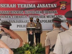 Kapolres Lebak Pimpin Langsung Sertijab Pejabat Jajarannya
