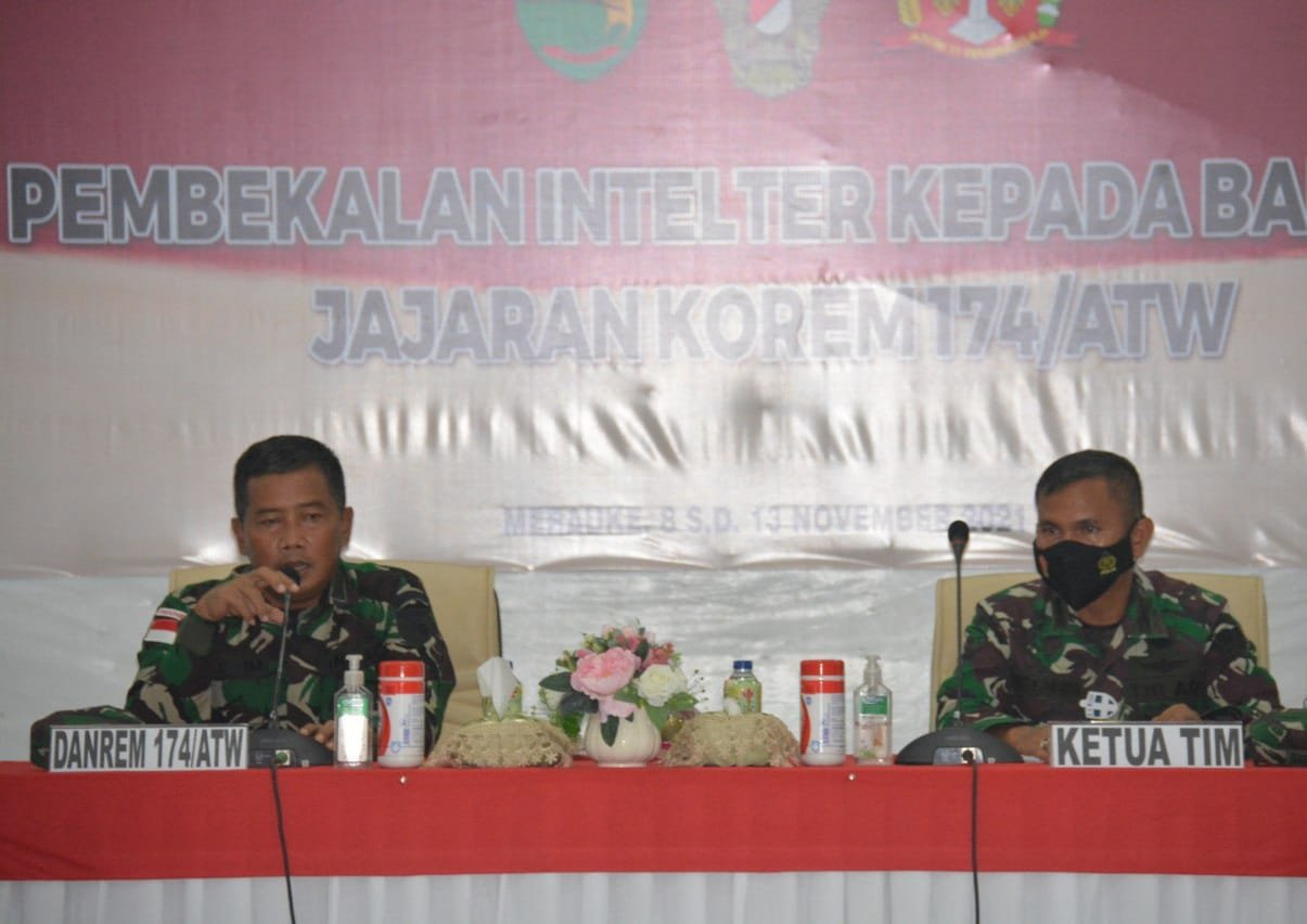 Danrem 174 Merauke: Pembekalan Intel Babinsa Cegah Dini Ancaman di Wilayah