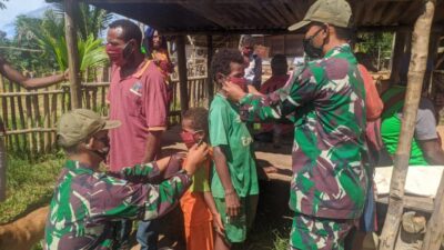 Sosialisasi Protokol Kesehatan Covid-19 Humanis di Perbatasan RI-PNG