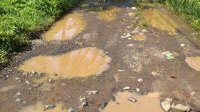 Jalan Desa Rusak Parah, Warga Minta Pemkab Pandeglang Tak Tutup Mata