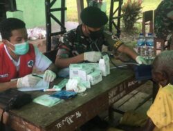 Satgas Yonif Raider 600/Modang Berikan Pengobatan dan Nutrisi Gratis untuk Masyarakat