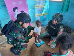 Yonif Raider 600/Modang Percepat Penekanan Stunting di Distrik Kimaam