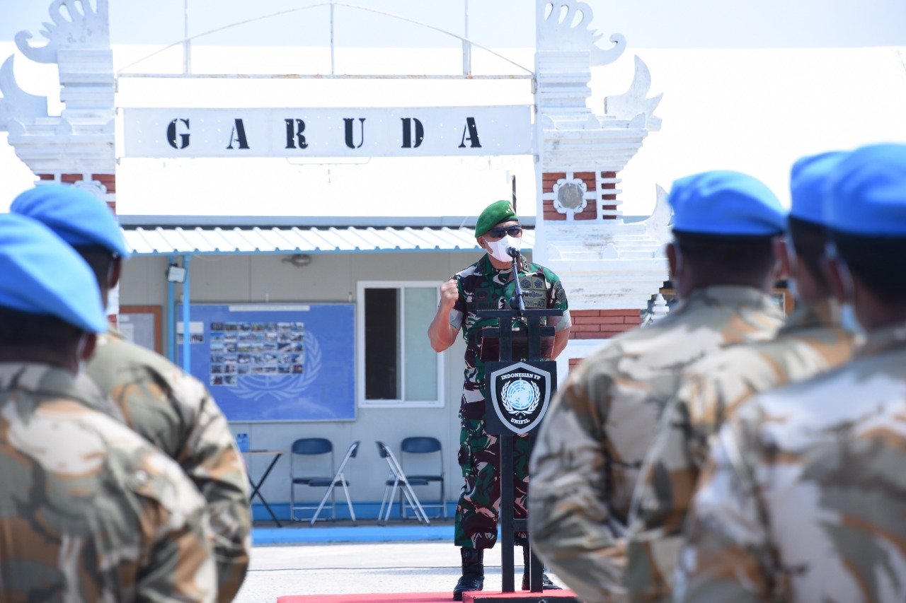 Asops Kasad Kunjungi Kontingen Garuda di Naqoura