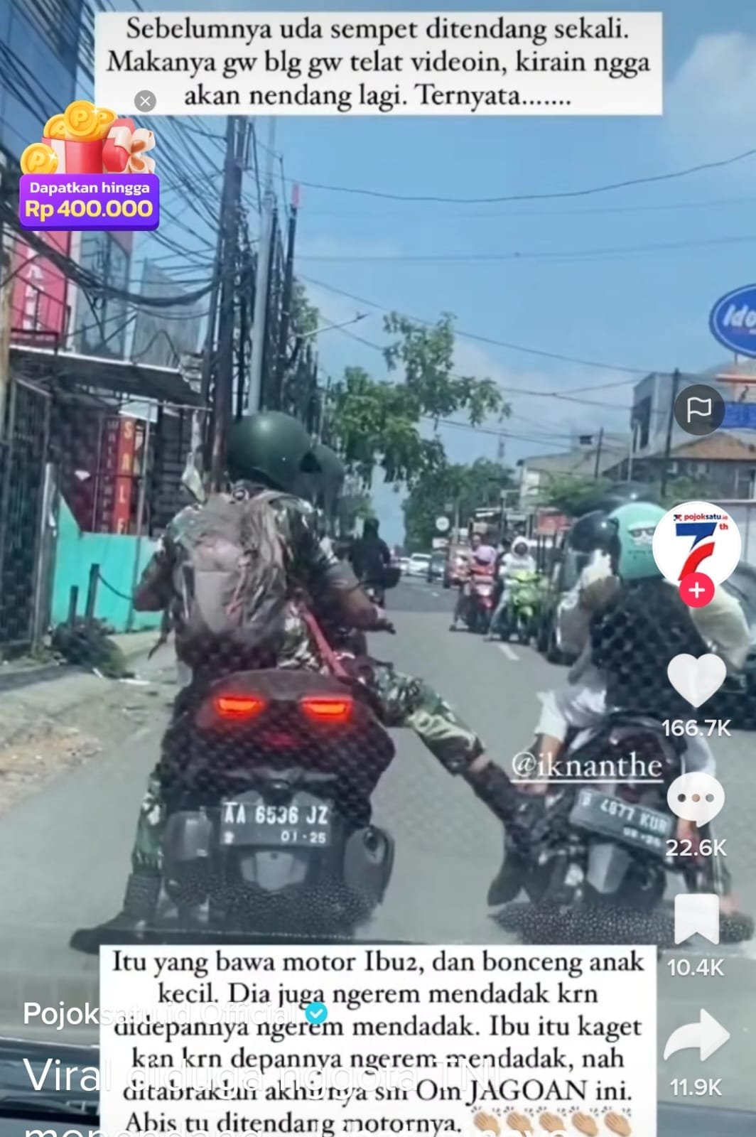 Kapuspen TNI: Prajurit Penendang Ibu-Ibu di Motor Sudah Ditangkap