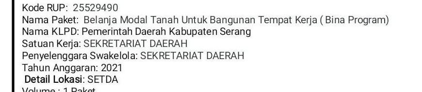 Diduga Tumpang Tindih Anggaran Pengadaan Lahan di Puspemkab Serang
