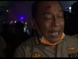 Demo Ricuh Mahasiswa Banten, Karo Ops Polda Terluka Tertimpa Batu