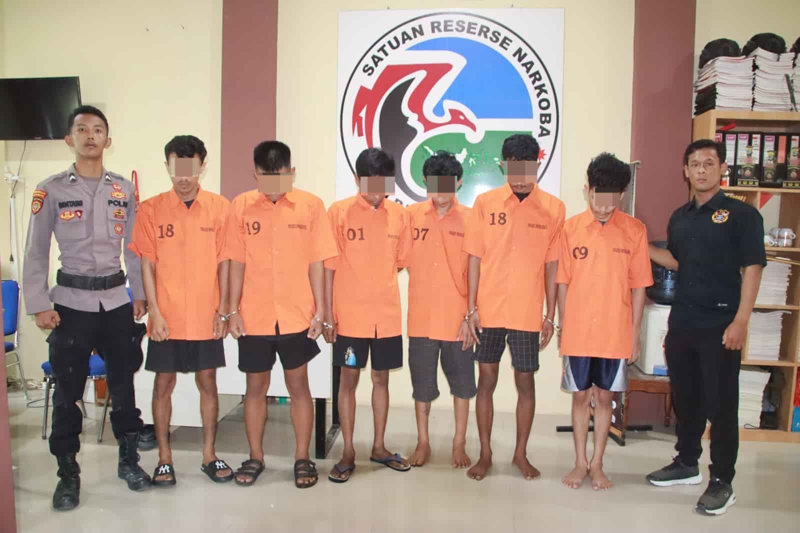 Polres Pringsewu Ringkus Enam Bandar Narkoba dan Sita Puluhan Paket Sabu