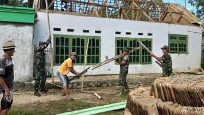 TMMD ke-113 Hari Keempat: Keraskan Jalan dan Rehab Mushola