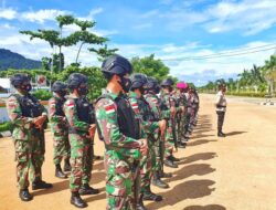 Satgas Yonif MR 413 Kostrad Gelar Apel Siaga di Bulan Penuh Kasih