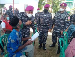 Marinir Gandeng Ponpes Madiun Serbu Vaksini di HUT Ke-76 TNI AL