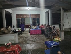 Personel Satgas Yonif 126/KC Hadiri Syukuran Kepala Distrik Senggih Keerom