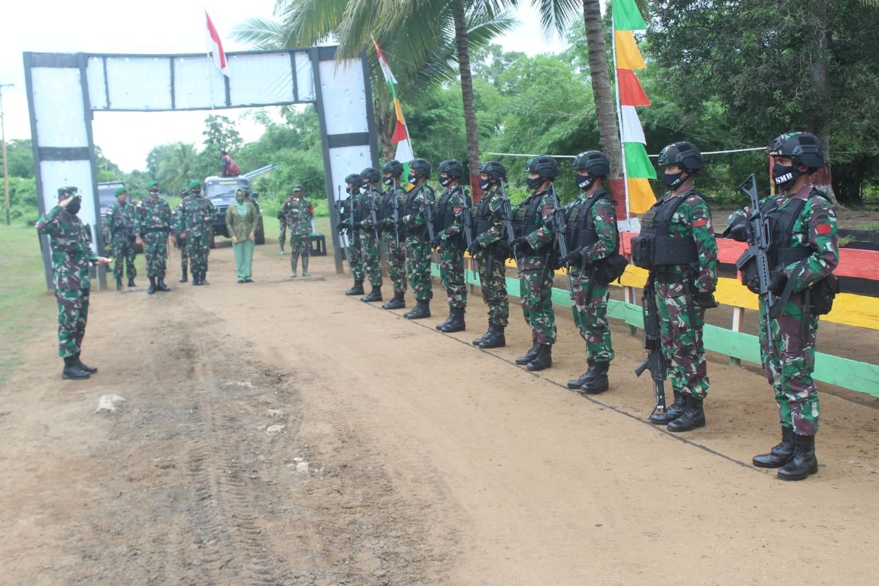 Dankolakops Korem 174/ATW Kunjungi Pos Jajaran SSK D Yonif 125/Simbisa