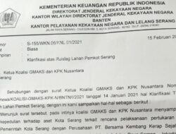 Jawaban KPKNL Banten Soal Sengketa Lahan Pemkot Serang dengan PT Bersama Kembang Kerap Sejahtera