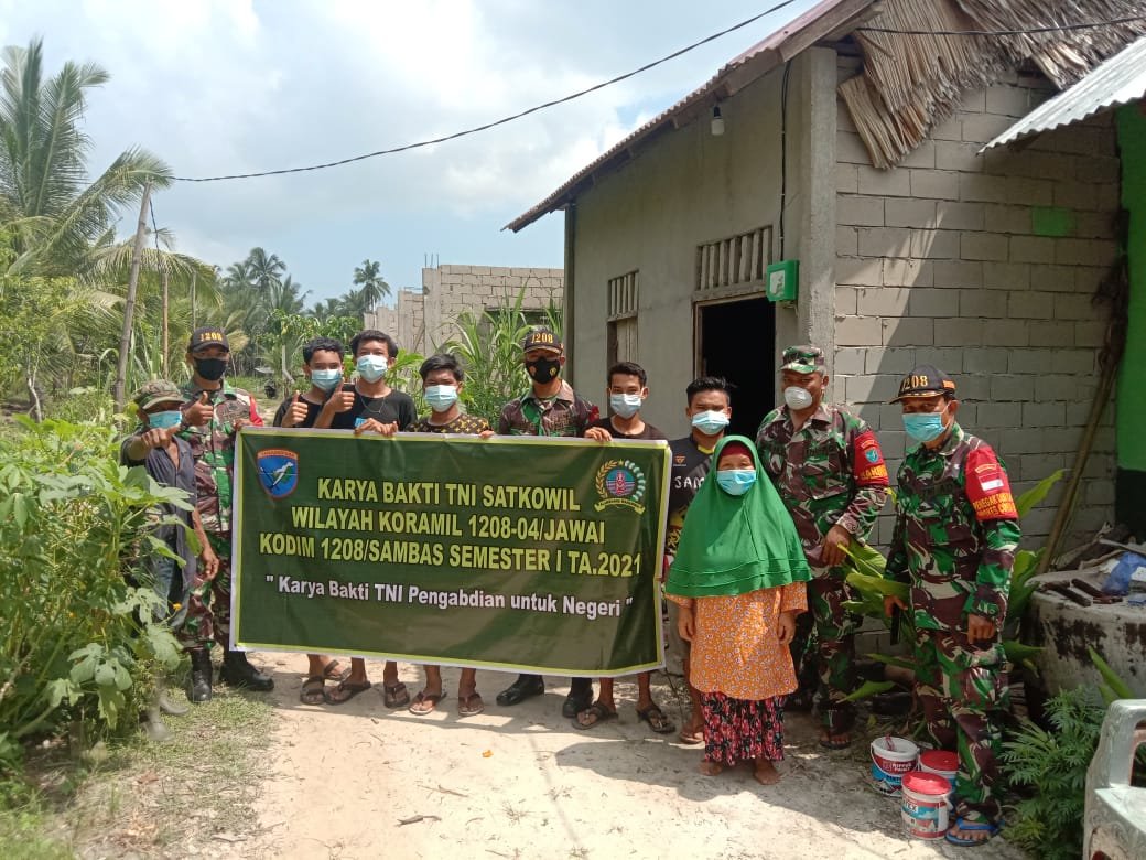 Danramil Jawai Langsung Rehab Rumah Su Mala