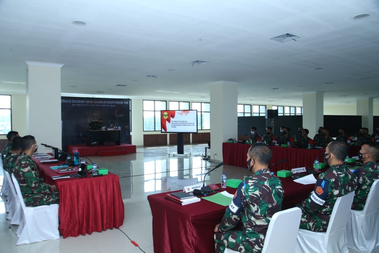 Dankepssus TNI Gelar TTX Satuan Aksi Khusus TNI