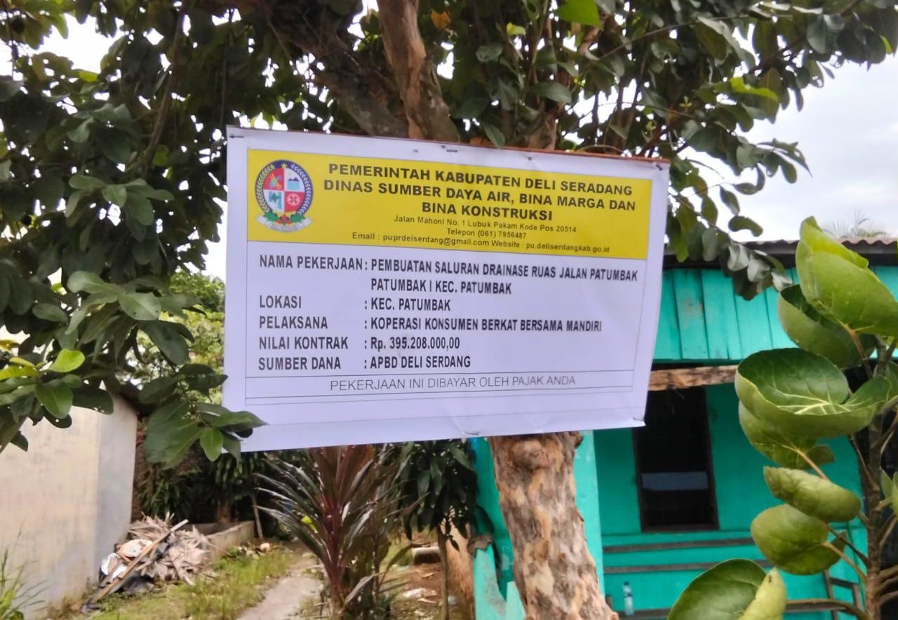 Proyek Drainase di Kabupaten Deli Serdang Diduga Dikerjakan Asal Jadi