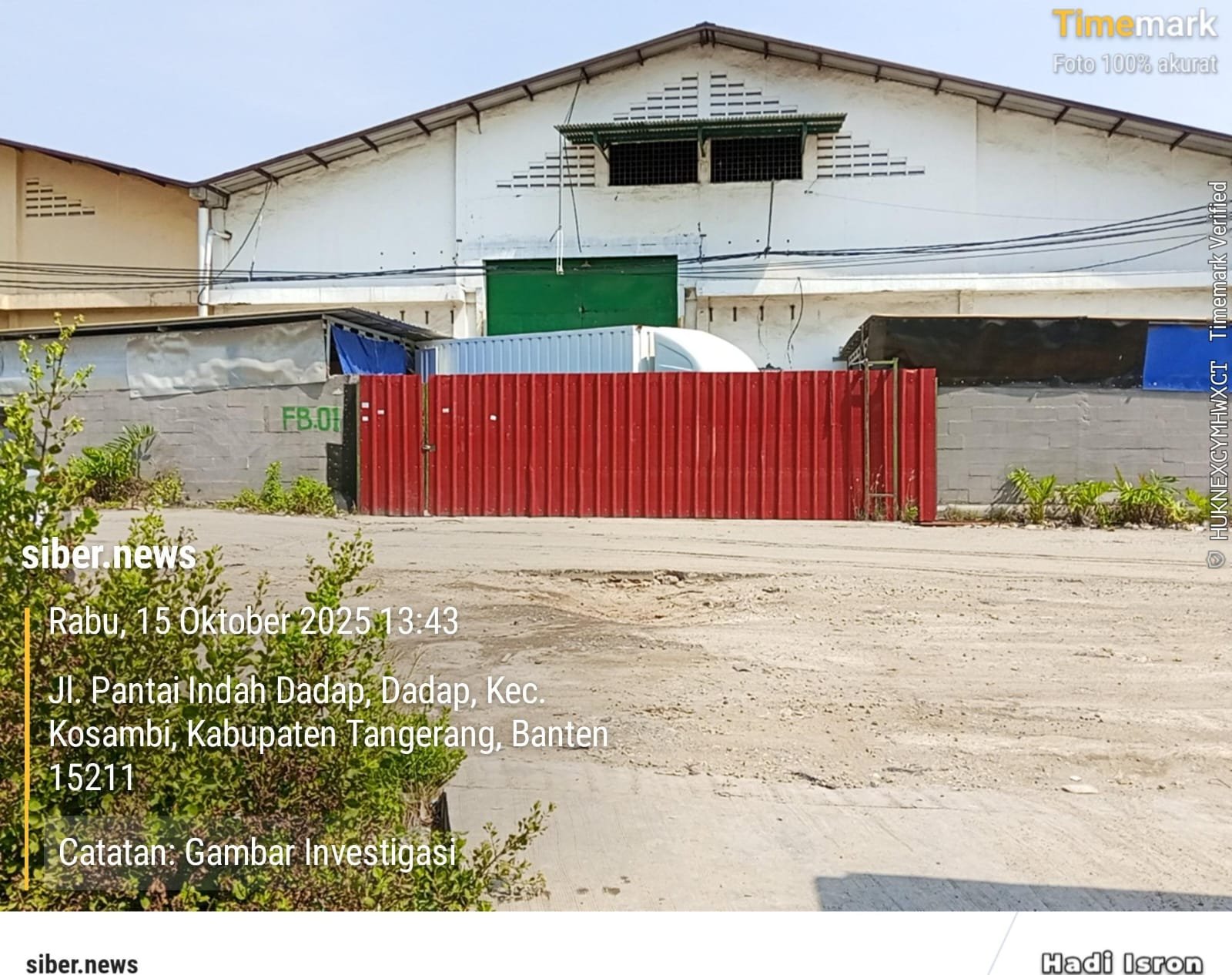 Gudang Blok FB No 1 di Kosambi Diduga Simpan Barang Ilegal Impor