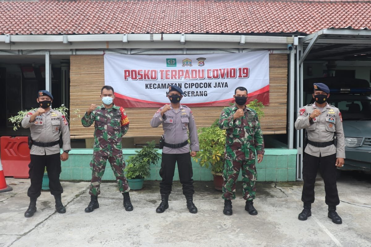 Batalyon B Pelopor Brimob Banten Kunjungi Koramil Cipocok Jaya