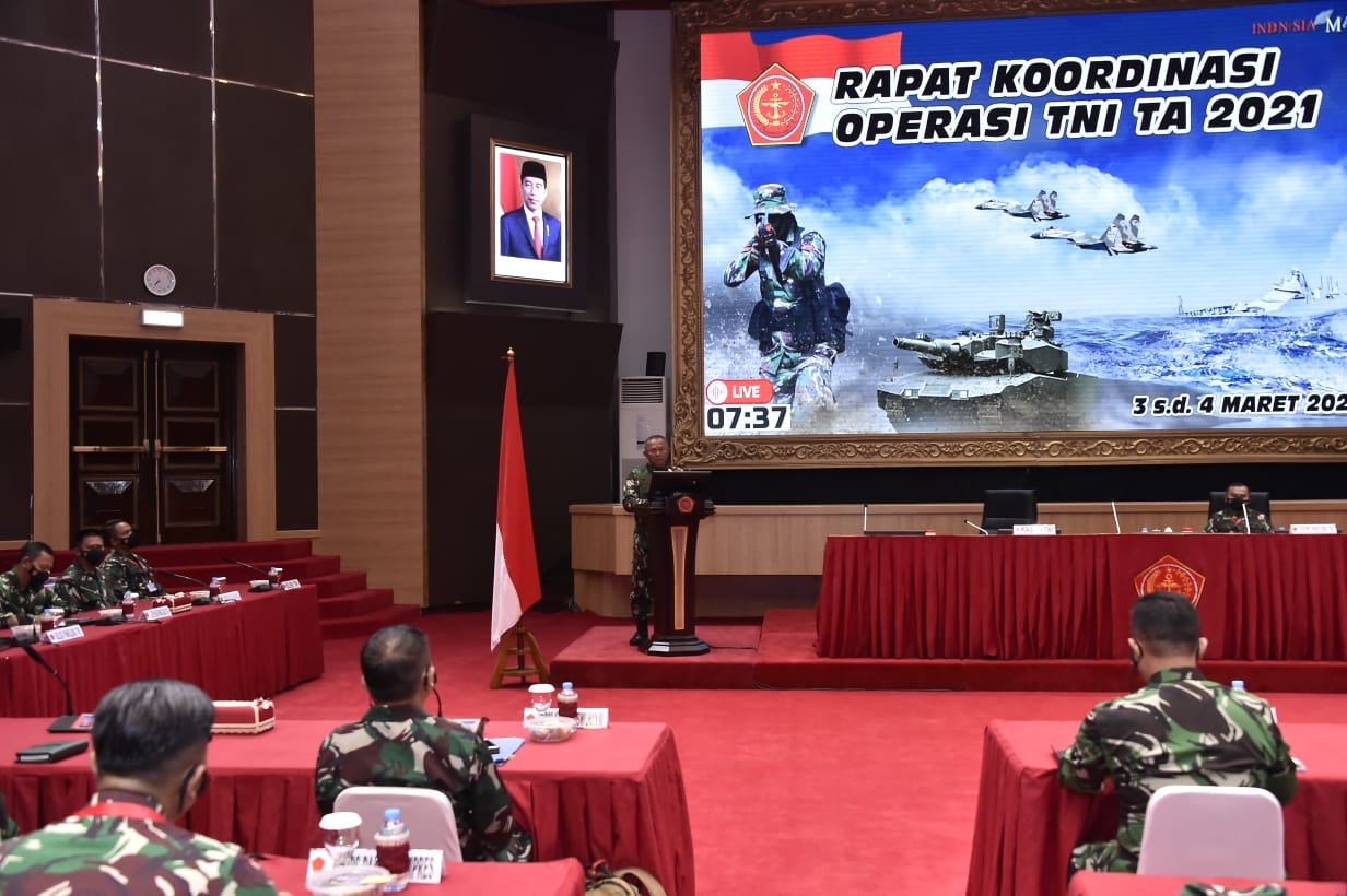 Kasum TNI Buka Rakorops TNI 2021