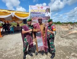 Babinsa Koramil 1710-02/Timika Hadir di Acara Peletakan Batu Pertama Gedung Sekretariat KMB Mimika