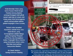 Polda Banten Selidiki Video Hoax Soal Pasien RSUD Serang