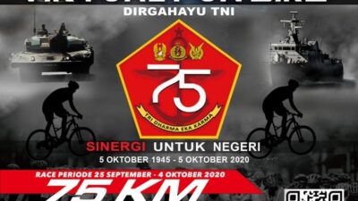 Lomba Bersepeda Virtual HUT ke-75 TNI 2020