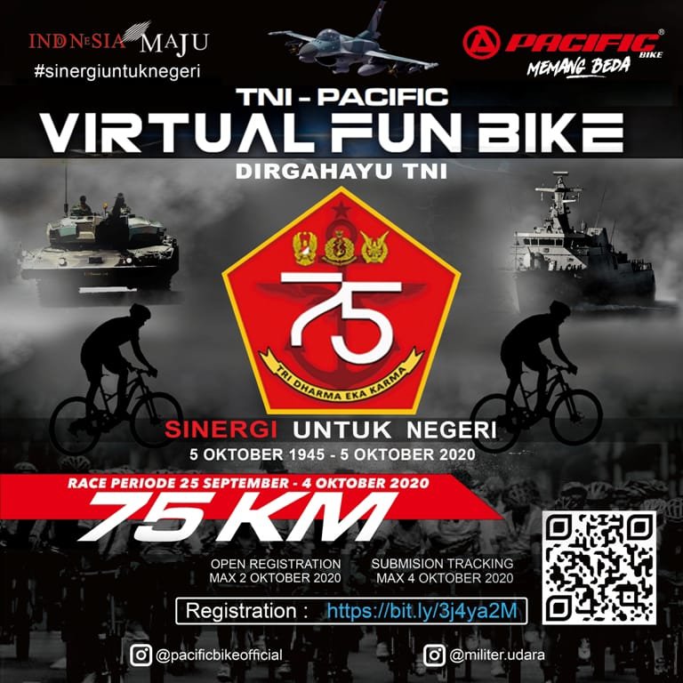 Lomba Bersepeda Virtual HUT ke-75 TNI 2020