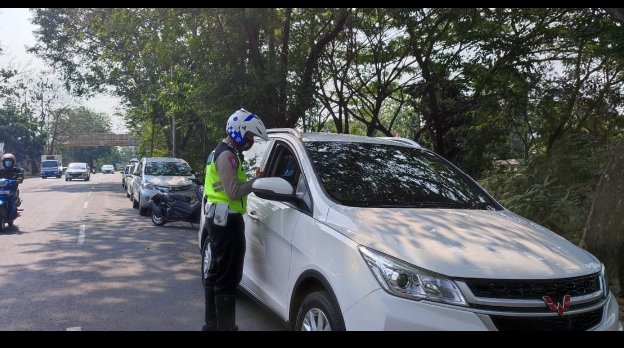 Sat Lantas Polres Serang Kota Patroli Terapkan Kamseltibcarlantas