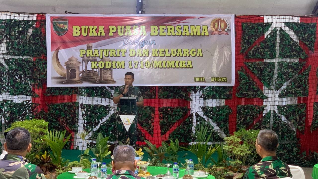 Kodim 1710/Mimika Gelar Buka Puasa Bersama Santuni Anak Yatim