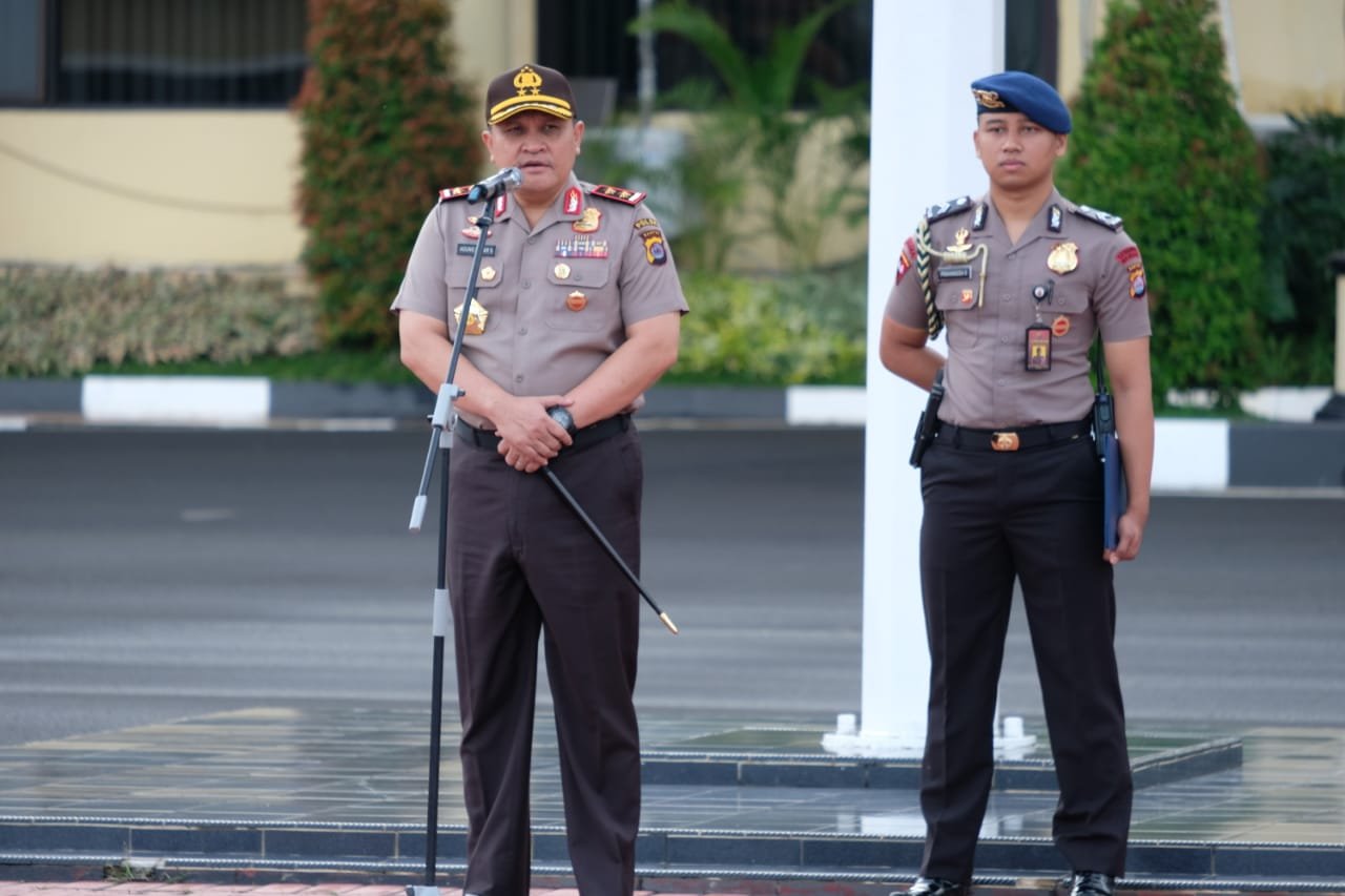 Kapolda Banten Pimpin Apel Pagi Tekankan Pentingnya Jaga Kamtibmas