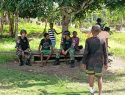 Yonif 126/Kala Cakti Gelar Komsos Bersama Warga di Perbatasan
