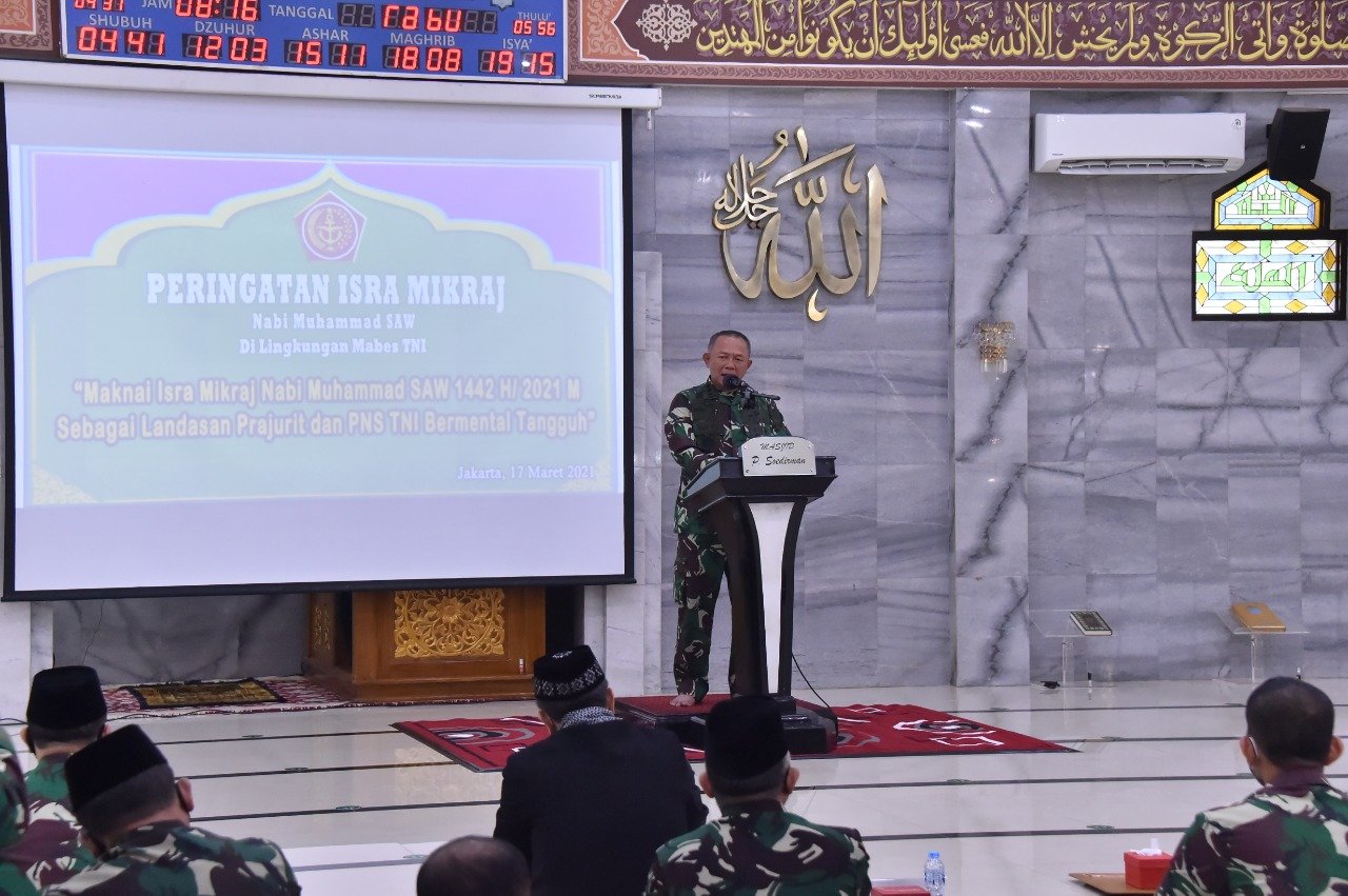 Panglima TNI: Isra Miraj Jadi Momen Perkuat Iman dan Takwa