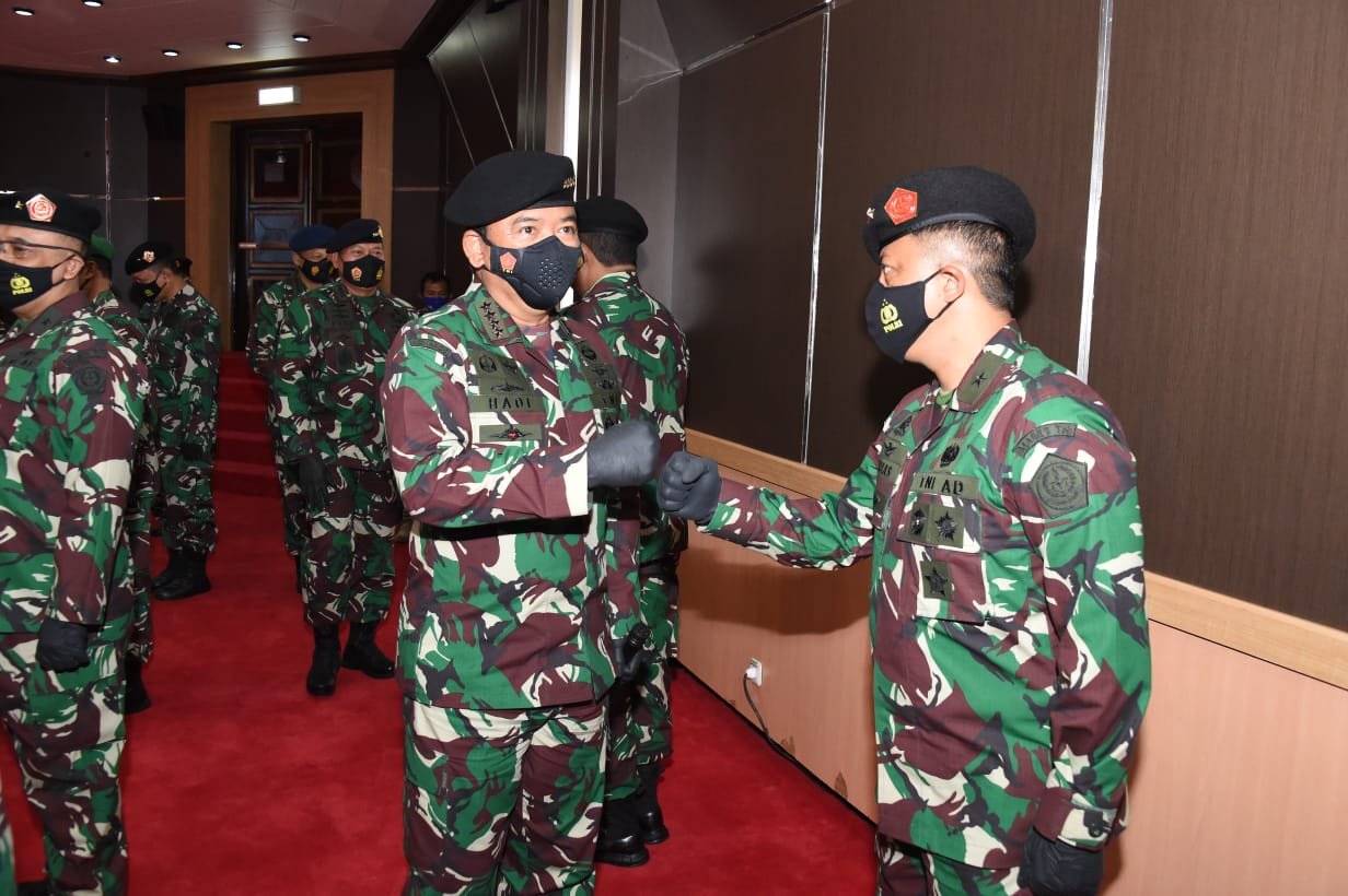 Panglima TNI Terima Laporan Kenaikan Pangkat 47 Perwira Tinggi