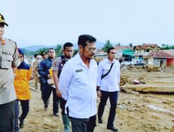Mentan Syahrul Tinjau Lahan Pertanian Rusak karena Banjir di Lebak