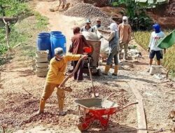 Pekon Bandung Baru Barat Bangun Rabat Beton Dana Desa Tahap 1 2024