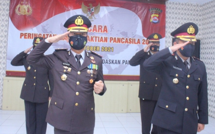 Polres Serang Kota Banten Gelar Upacara Hari Kesaktian Pancasila Secara Virtual