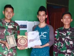 Yonif 143/TWEJ Bagikan Alquran untuk Madrasah di Pedalaman Papua