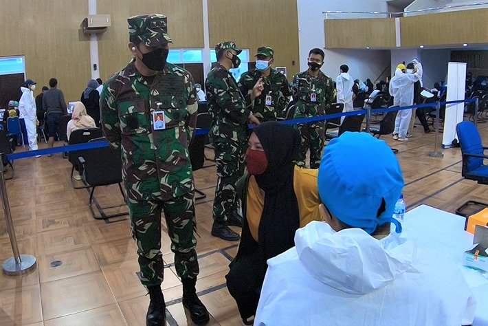 Serbuan Vaksinasi Lima Hari di Seskoau Tercapai 12 Ribu Orang