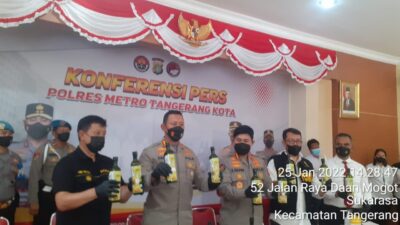 Sindikat Bahan Sabu Terbongkar oleh Reskrim Polres Metro Tangerang