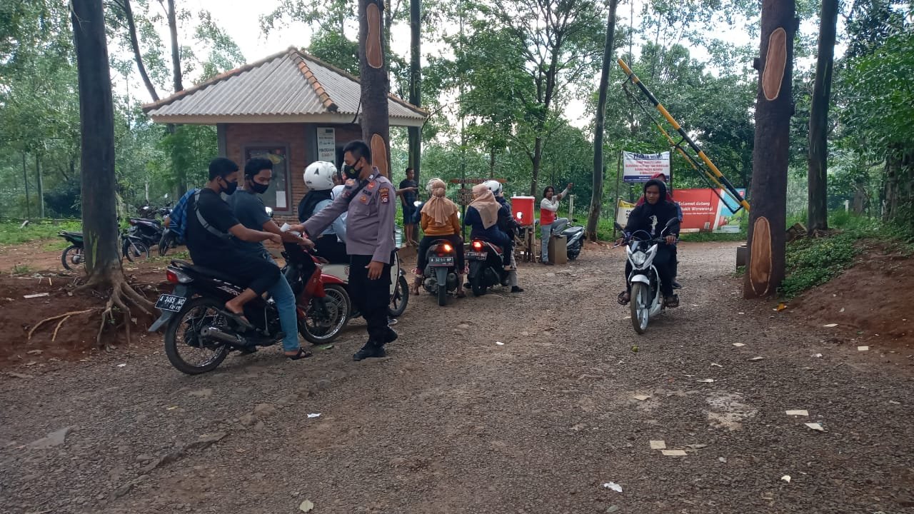Polsek Padarincang Cek Prokes Covid-19 di Tempat Wisata