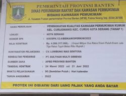 ULP Banten Angkat Perusahaan Daftar Hitang Jadi Pemenang Tender Rp 4,2 Miliar