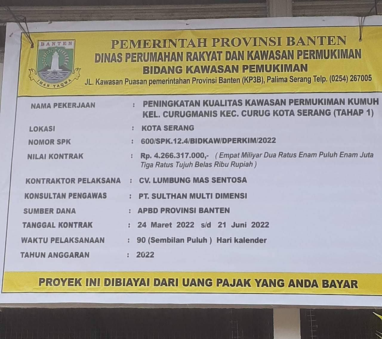 ULP Banten Angkat Perusahaan Daftar Hitang Jadi Pemenang Tender Rp 4,2 Miliar