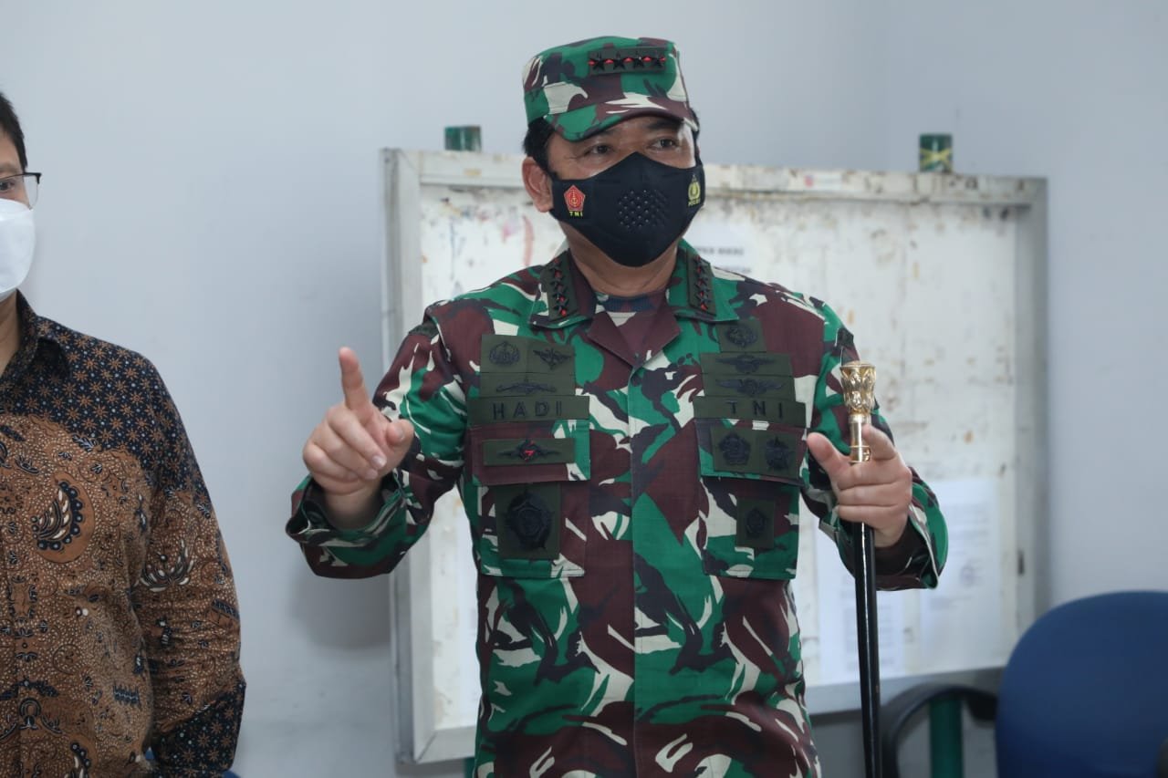 Panglima TNI Tinjau Isolasi Terpusat OTG dan Kelurahan Rorotan Cilincing